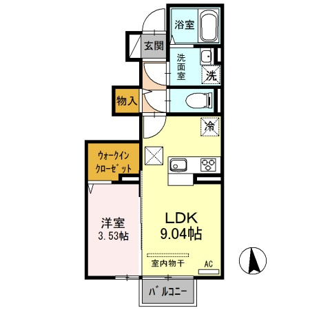 柏崎市半田１丁目のアパートの間取り