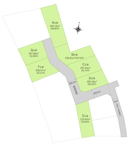 コンフォートプレイス川越市下松原2期　全7区画の土地図|敷地ゆったり約60～約88坪　全7区画！！
建築条件はありません。お好きなハウスメーカー・工務店で素敵な家を造って下さい。
資料請求やご見学などお気軽にお問い合わせください。