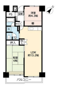 UR武庫川 4号棟の間取り