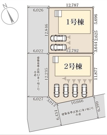 新築建売】筑後市大字尾島の区画図