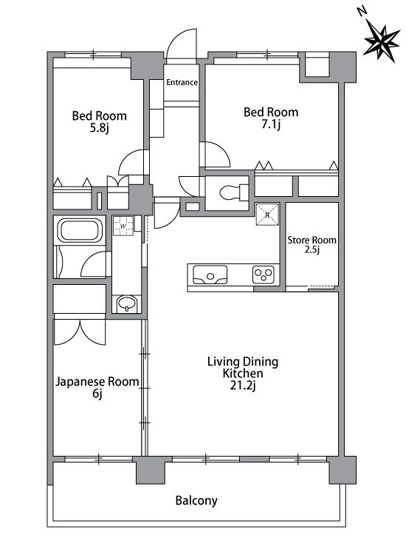 【間取り】 | アンピール海の中道