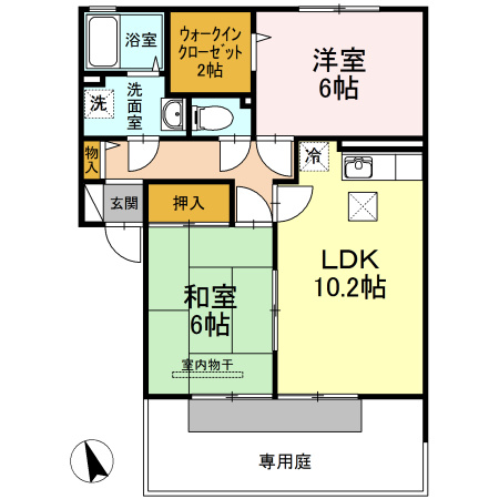 セジュール楠の間取り