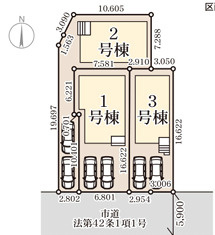 南区長住第八　3号棟の区画図