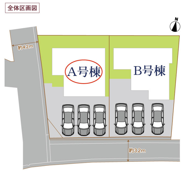 【区画図】 | 伊豆の国市大仁Ⅱ 新築建売分譲住宅 建物＋土地 TW06092 | 伊豆の国市大仁　区画図