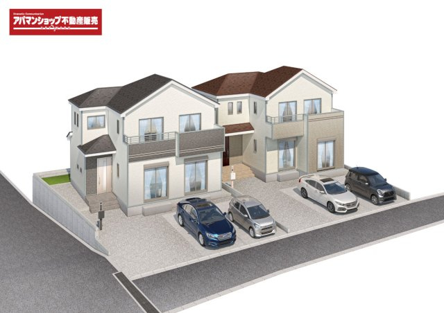 【外観パース】 | 伊豆の国市大仁Ⅱ 新築建売分譲住宅 建物＋土地 TW06092 | 伊豆の国市大仁　外観パース全体