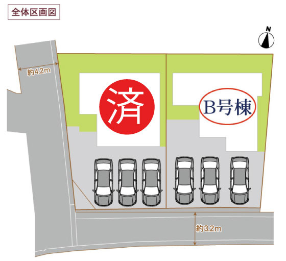 【区画図】 | 伊豆の国市大仁Ⅱ 新築建売分譲住宅 建物＋土地 TW06092 | 伊豆の国市大仁　区画図