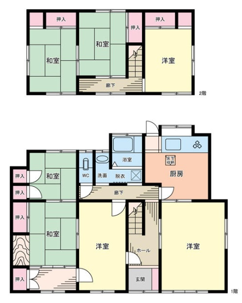 【中古戸建】館林市小桑原町の間取り|■間取り図｜敷地面積：243.86㎡（約73.76坪）建物面積：132.72㎡（約40.14坪）