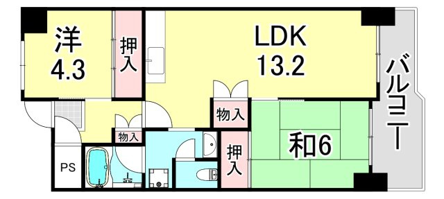 UR武庫川 23号棟の間取り