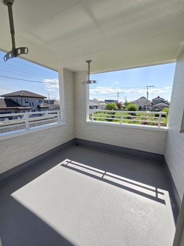 新築　伊勢崎市東小保方町第2　5号棟　Livele Garden.Sのバルコニー|現地写真　インナーバルコニーなので急な雨でも安心です！