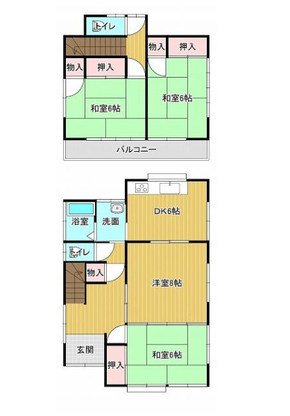 水戸市平須町　中古戸建の間取り
