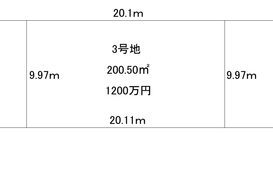 大和高田市西坊城町全9区画の区画図|3号地　前面道路　公道6ｍ
