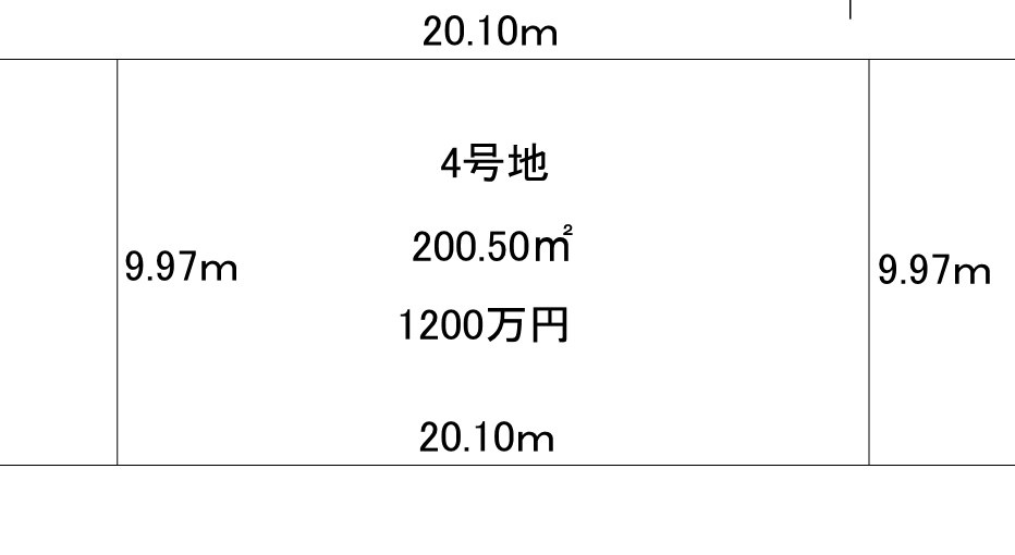 大和高田市西坊城町全9区画の区画図|4号地　前面道路　公道6ｍ
