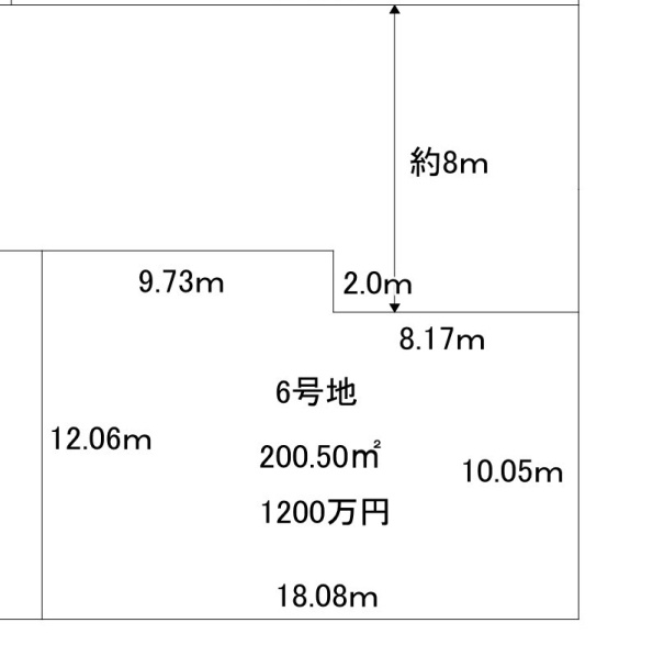大和高田市西坊城町　全9区画の区画図|6号地