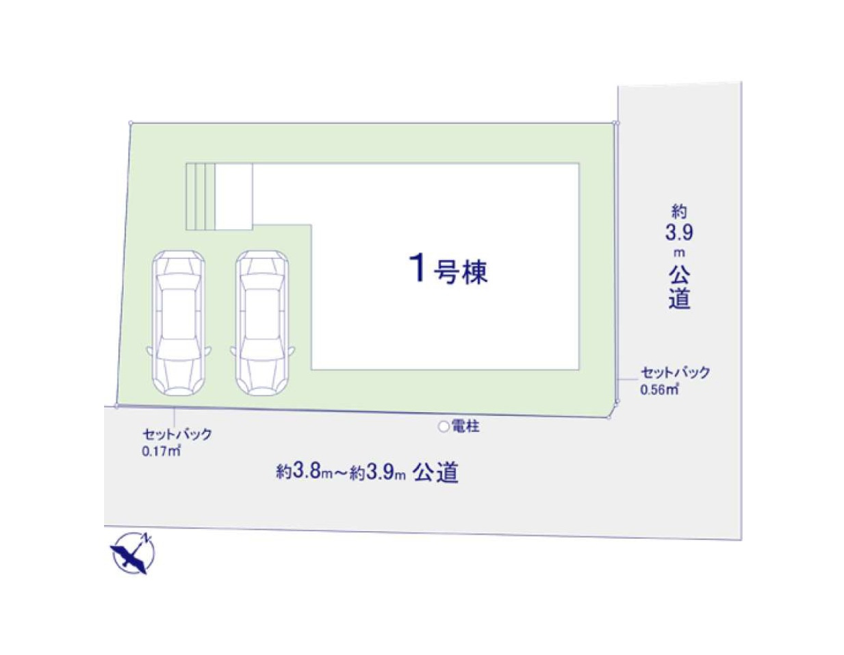 春日市紅葉ヶ丘東6丁目第1-1棟（1号棟）　の区画図|配置図（1号棟）