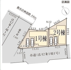 リーブルガーデンS 貝塚澤9期の区画図