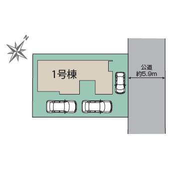 茅ヶ崎市堤3期　新築戸建　全1棟の区画図