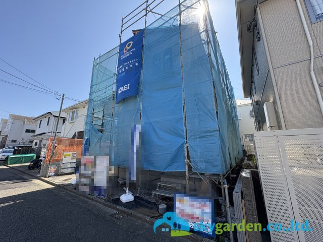 茅ヶ崎市堤3期　新築戸建　全1棟の外観|令和8年4月3日撮影（工事中）