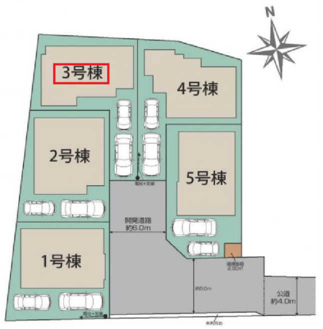 新築/新座市栄２丁目6-11の区画図|3号棟