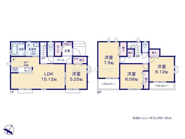 第10上尾緑丘　新築一戸建て　ハートフルタウン　Aの間取り|【全3棟・A号棟】第10　上尾緑丘　新築一戸建て　ハートフルタウン　A・4LDK・土地面積137.99m2・建物面積98.53m2