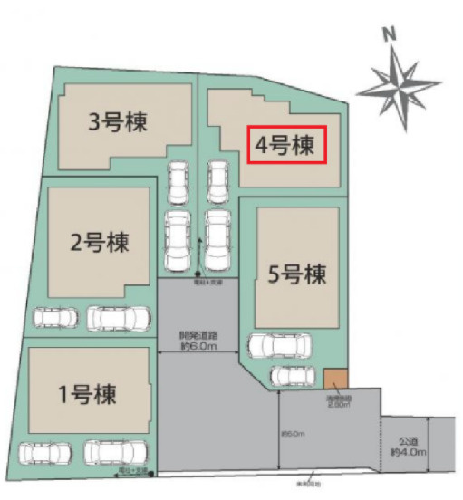 新築/新座市栄２丁目6-11の区画図|4号棟