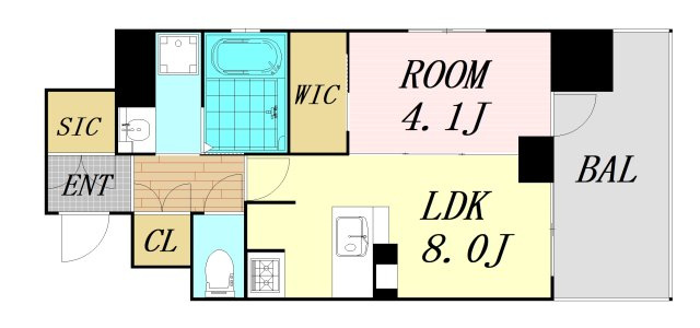 クリスタルエグゼ南堀江　仲介手数料無料の間取り