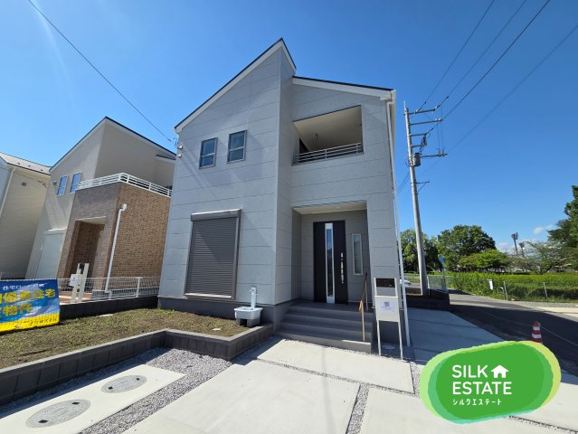 新築　伊勢崎市東小保方町第2　7号棟　Livele Garden.Sの外観|現地写真　2026年4月完成！随時ご内覧可能です。お気軽にご連絡ください！