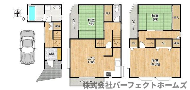 出雲町戸建の間取り