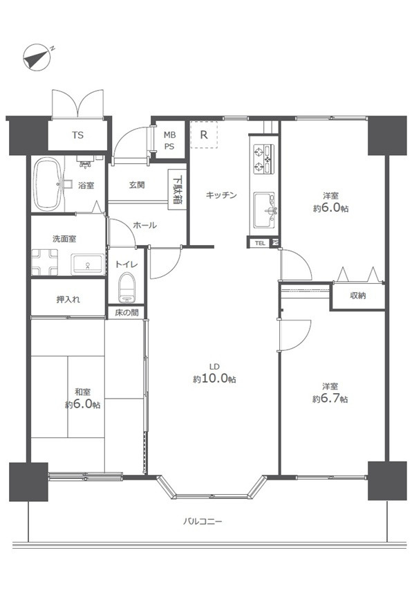 アスティア三篠の間取り