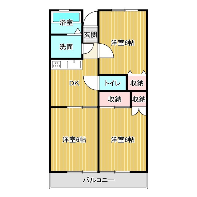USKコーポの間取り