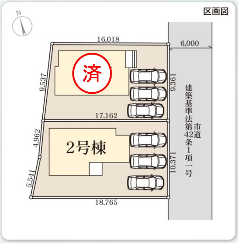 【いわき市泉玉露１丁目／2号棟】　◆◆必ずもらえる！選べる！キャンペーン実施中♪◆◆の区画図|【区画図です】

