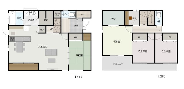 香美市土佐山田町神通寺　中古戸建ての間取り