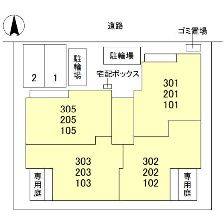 (仮称)Ｄ-ＲＯＯＭ平野区加美東５丁目ＰＪの区画図