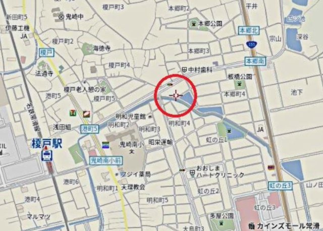 常滑市本郷町４丁目　売り土地の地図