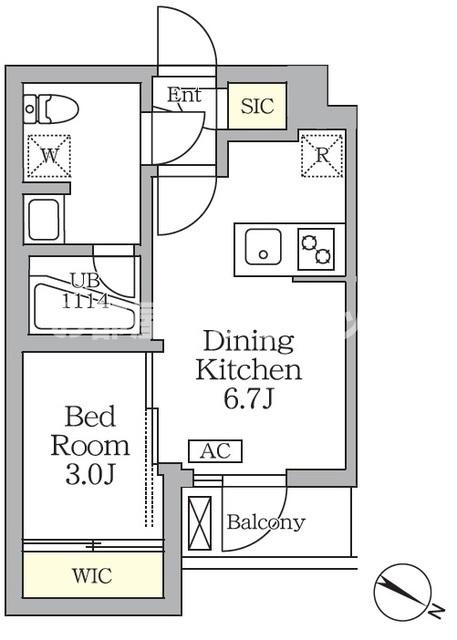 アジールコート三宿テラス【おとり物件なし】#学生・社会人にオススメ！初期費用分割払いOK！の間取り