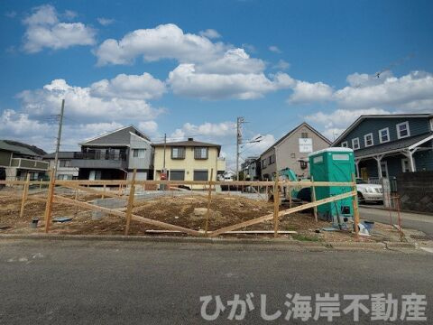 中郡大磯町大磯　新築戸建　全２棟の外観|3月6日撮影　建築中　現地外観