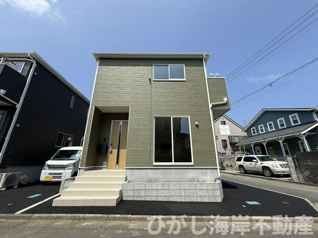 中郡大磯町大磯　新築戸建　全２棟の外観|6月4日撮影　建築中　現地外観