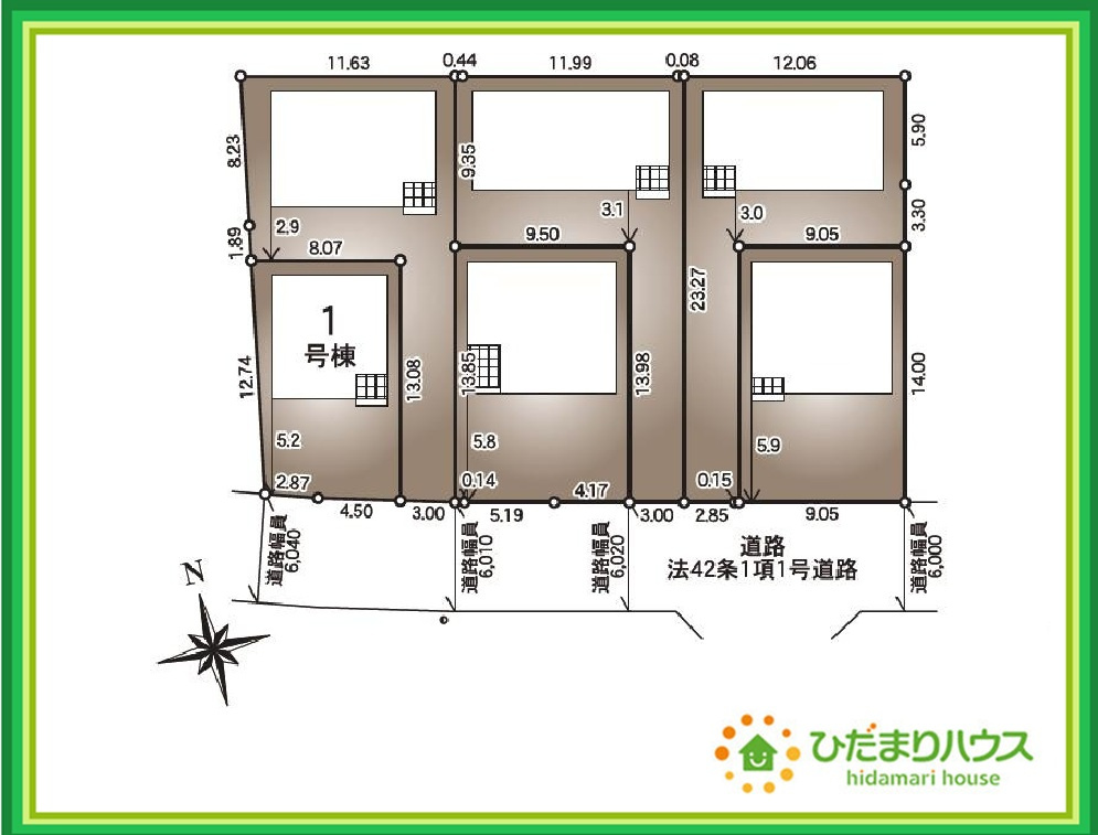 郡山市八山田西第2　新築戸建　1号棟の区画図|ショッピング施設が充実した利便性のよい立地です♪