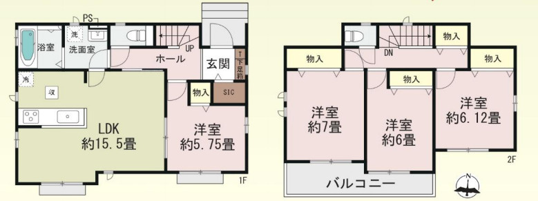 第1　見沼区東宮下　新築一戸建て　ハートフルタウン　Aの区画図|A号棟