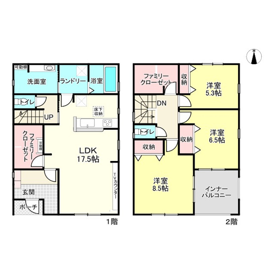 【間取り】 | 揖保郡太子町佐用岡/全3棟