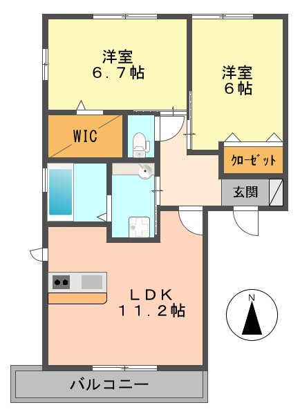 メゾン　ソレイユの間取り