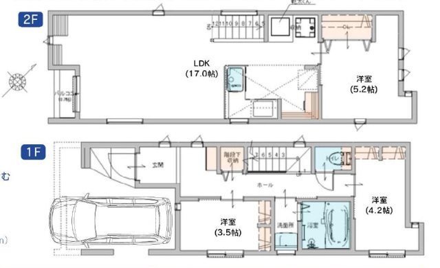 狛江市中和泉５丁目 小田急線狛江駅 新築戸建の間取り