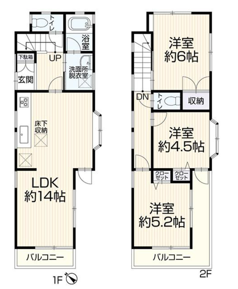 横浜市旭区中尾１丁目 中古戸建て【仲介手数料無料】の間取り