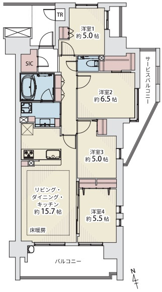 プラウド東陽町ガーデンズの間取り