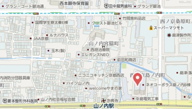 ネオコーポラス島ノ内A棟　5階の地図