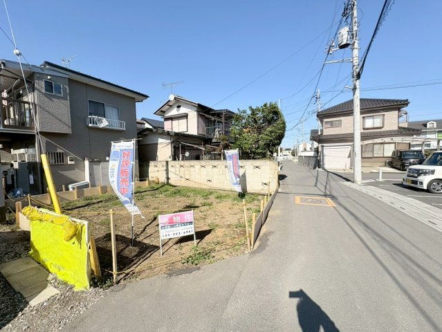 川越市寺尾　建築条件なし売地　東武東上線『上福岡駅』徒歩13分　【寺尾小学区】の前面道路含む現地写真