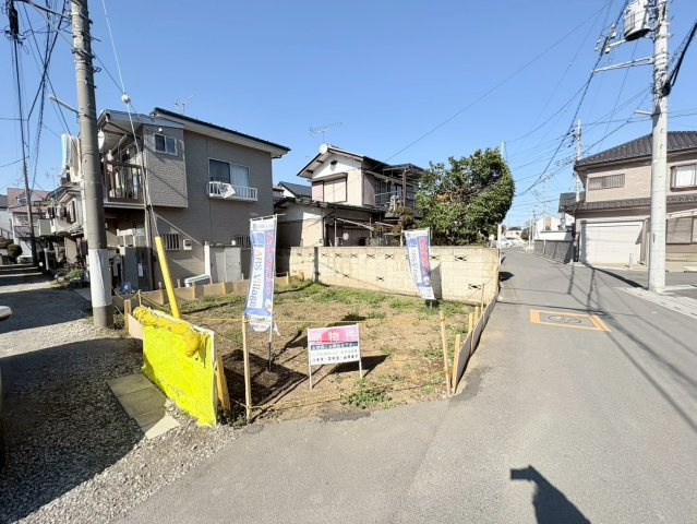 川越市寺尾　建築条件なし売地　東武東上線『上福岡駅』徒歩13分　【寺尾小学区】の前面道路含む現地写真