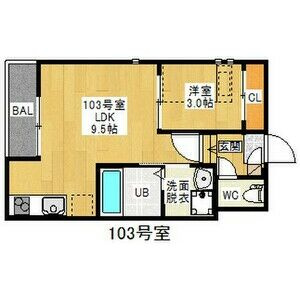Grandtic Chronos　名古屋市賃貸　仲介手数料無料の間取り