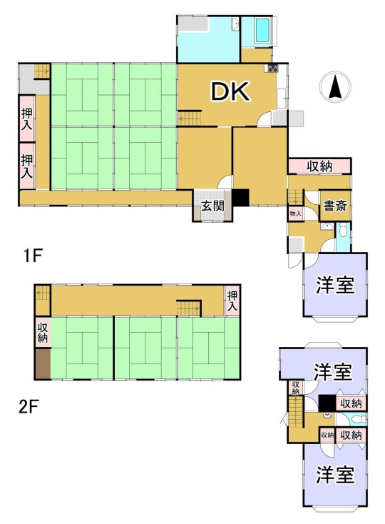 【中古戸建】足利市高松町の間取り|■間取り図｜敷地面積：1720.75㎡（約520.52坪）建物面積：193.38㎡（約58.49坪）■文化財埋蔵地域該当