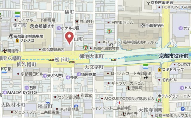 グランドメゾン京都御池通　5階の地図