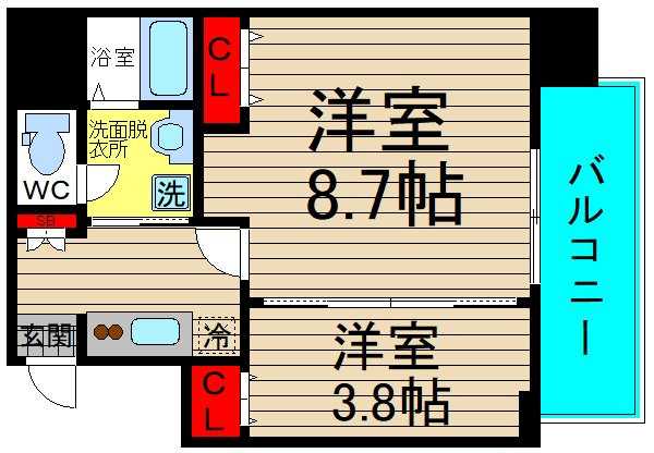 ルネフラッツ玉造本町の間取り